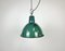 Industrielle grüne Emaille Fabriklampe, 1960er 2