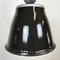 Lámpara colgante industrial de fábrica esmaltada en negro, años 60, Imagen 4