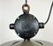 Lámpara colgante industrial de fábrica esmaltada en negro, años 60, Imagen 5