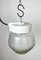 Vintage White Porcelain Pendant Light with Frosted Glass, 1970s, Image 5