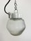 Vintage White Porcelain Pendant Light with Frosted Glass, 1970s, Image 7