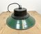 Lampe à Suspension Industrielle en Émail Vert et Fonte, 1960s 15