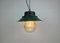 Industrial Green Enamel and Cast Iron Pendant Light, 1960s 16