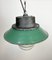 Lampe à Suspension Industrielle en Émail Vert et Fonte, 1960s 6