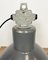 Industrial Grey Aluminium Pendant Lamp from Polam Wilkasy, 1960s 12