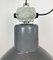 Industrial Grey Aluminium Pendant Lamp from Polam Wilkasy, 1960s 3