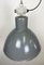 Industrial Grey Aluminium Pendant Lamp from Polam Wilkasy, 1960s, Image 9