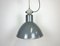 Industrial Grey Aluminium Pendant Lamp from Polam Wilkasy, 1960s 2