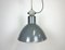 Industrial Grey Aluminium Pendant Lamp from Polam Wilkasy, 1960s, Image 2