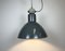 Industrial Grey Aluminium Pendant Lamp from Polam Wilkasy, 1960s 18