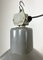 Industrial Grey Aluminium Pendant Lamp from Polam Wilkasy, 1960s, Image 8