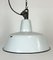 Industrial White Enamel Factory Lamp with Cast Iron Top from Zaos, 1960s 5