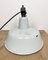 Industrial White Enamel Factory Lamp with Cast Iron Top from Zaos, 1960s 12