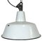 Industrial White Enamel Factory Lamp with Cast Iron Top from Zaos, 1960s 1