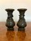 Antike japanische Meiji Ära Bronze Vasen, 1910er, 2er Set 6