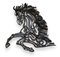 Ilustración de caballo de metal de Libecq, década de 2010, Imagen 1