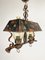 Mid-Century Arts & Craft Chandelier Bouillotte Shape in Painted Iron, 1960s 7