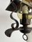 Mid-Century Arts & Craft Chandelier Bouillotte Shape in Painted Iron, 1960s 4