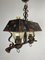 Mid-Century Arts & Craft Chandelier Bouillotte Shape in Painted Iron, 1960s 3