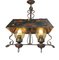 Mid-Century Arts & Craft Chandelier Bouillotte Shape in Painted Iron, 1960s 6