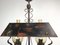 Mid-Century Arts & Craft Chandelier Bouillotte Shape in Painted Iron, 1960s 9