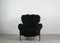 Fauteuil Pl19 en Laine de Mongolie Noire par Franco Albini pour Poggi, Italie, 1950s 2