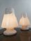Lámparas de mesa italianas de cristal de Murano artístico blanco de Prima Luce, años 70. Juego de 2, Imagen 8