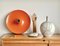 Orange deutsche Mid-Century Wandleuchten von Charlotte Perriand für Honsel Leuchten, 1970er, 2er Set 2