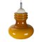 Space Age Ocher Opaline Glass Pendant Lamp 4