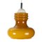 Space Age Ocher Opaline Glass Pendant Lamp 3