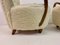 Poltrone vintage in legno curvato in finta pelle di pecora, Italia, anni '50, set di 2, Immagine 13