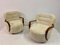 Vintage Italian Bentwood Armchairs in Faux Sheepskin, 1950s, Set of 2, Image 2