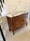 Victorian French Kingwood and Marquetry Inlaid Marble Top Commode Chest of Drawers, 1880s, Image 4