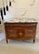 Victorian French Kingwood and Marquetry Inlaid Marble Top Commode Chest of Drawers, 1880s 1