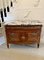 Victorian French Kingwood and Marquetry Inlaid Marble Top Commode Chest of Drawers, 1880s, Image 1