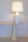Italian White Lacquered Ceramic Table Lamp, 1970s 5