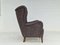 Fauteuil à Dossier Haut Imitation Cuir de Lame Gris de Slagelse Møbelværk, Danemark, 1960s 16