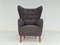 Fauteuil à Dossier Haut Imitation Cuir de Lame Gris de Slagelse Møbelværk, Danemark, 1960s 2