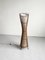 Französische Skulpturale Vintage Kobe Stehlampe aus Bambus, Metall & Leinwand, 1980er 1