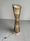 Vintage French Sculptural Kobe Floor Lamp in Bamboo, Metal and Canvas, 1980s 5