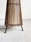 Vintage French Sculptural Kobe Floor Lamp in Bamboo, Metal and Canvas, 1980s 6