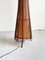 Vintage French Sculptural Organic Form Bamboo and Orange Canvas Kobe Floor Lamp, 1980s 6