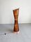 Vintage French Sculptural Organic Form Bamboo and Orange Canvas Kobe Floor Lamp, 1980s, Image 3