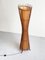 Vintage French Sculptural Organic Form Bamboo and Orange Canvas Kobe Floor Lamp, 1980s 1