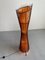 Vintage French Sculptural Organic Form Bamboo and Orange Canvas Kobe Floor Lamp, 1980s 5