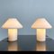 Lampade Mushroom in vetro bianco satinato di Hala Zeist, Paesi Bassi, anni '70, set di 2, Immagine 2