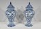 Early 20th Century Delft Earthenware Vases, 1890s, Set of 2 1