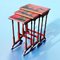 Red Lacquered & Japanned Nesting Tables, 1920s, Set of 3 1