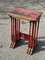 Tavolini ad incastro laccati rossi, anni '20, set di 3, Immagine 5