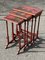 Red Lacquered & Japanned Nesting Tables, 1920s, Set of 3 9